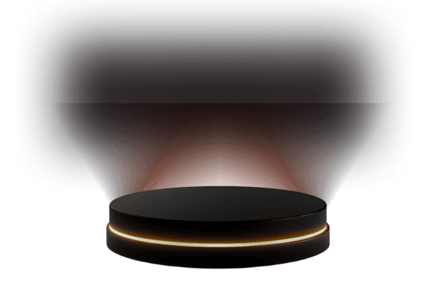 PROPX logo displayed on a futuristic black podium with glowing accents